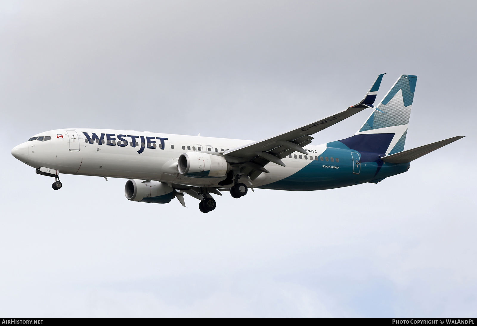 Aircraft Photo of C-FWIJ | Boeing 737-8CT | WestJet | AirHistory.net #844740