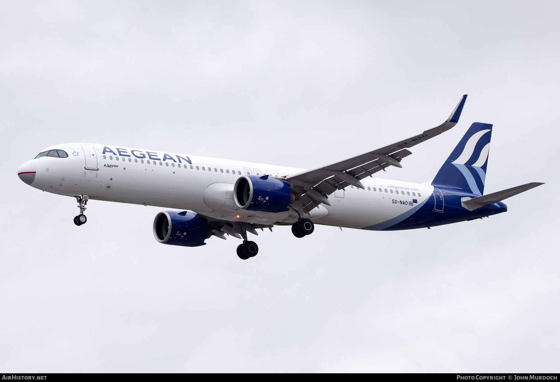 Aircraft Photo of SX-NAO | Airbus A321-271NX | Aegean Airlines | AirHistory.net #844813