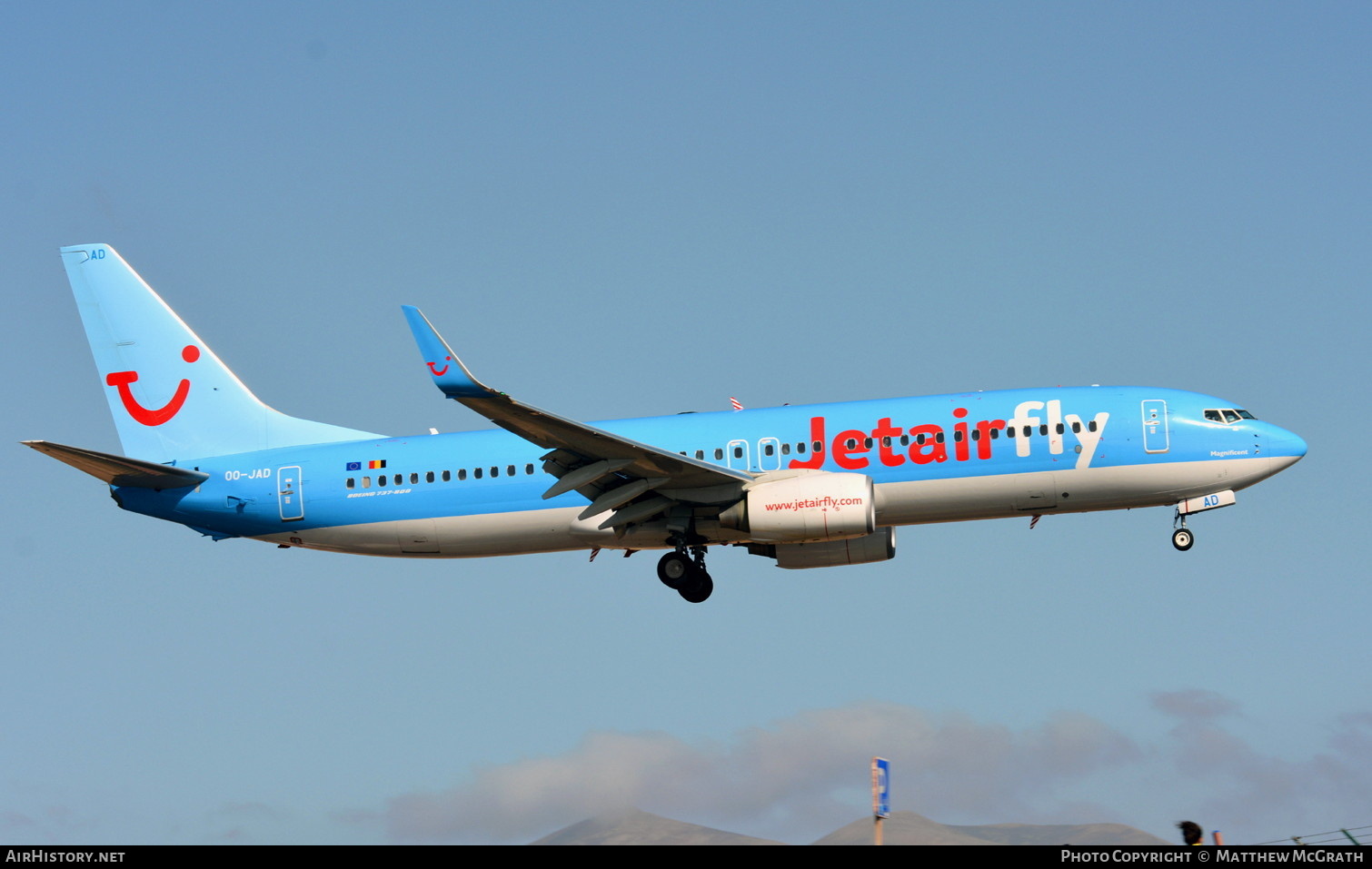 Aircraft Photo of OO-JAD | Boeing 737-8K5 | Jetairfly | AirHistory.net #844988