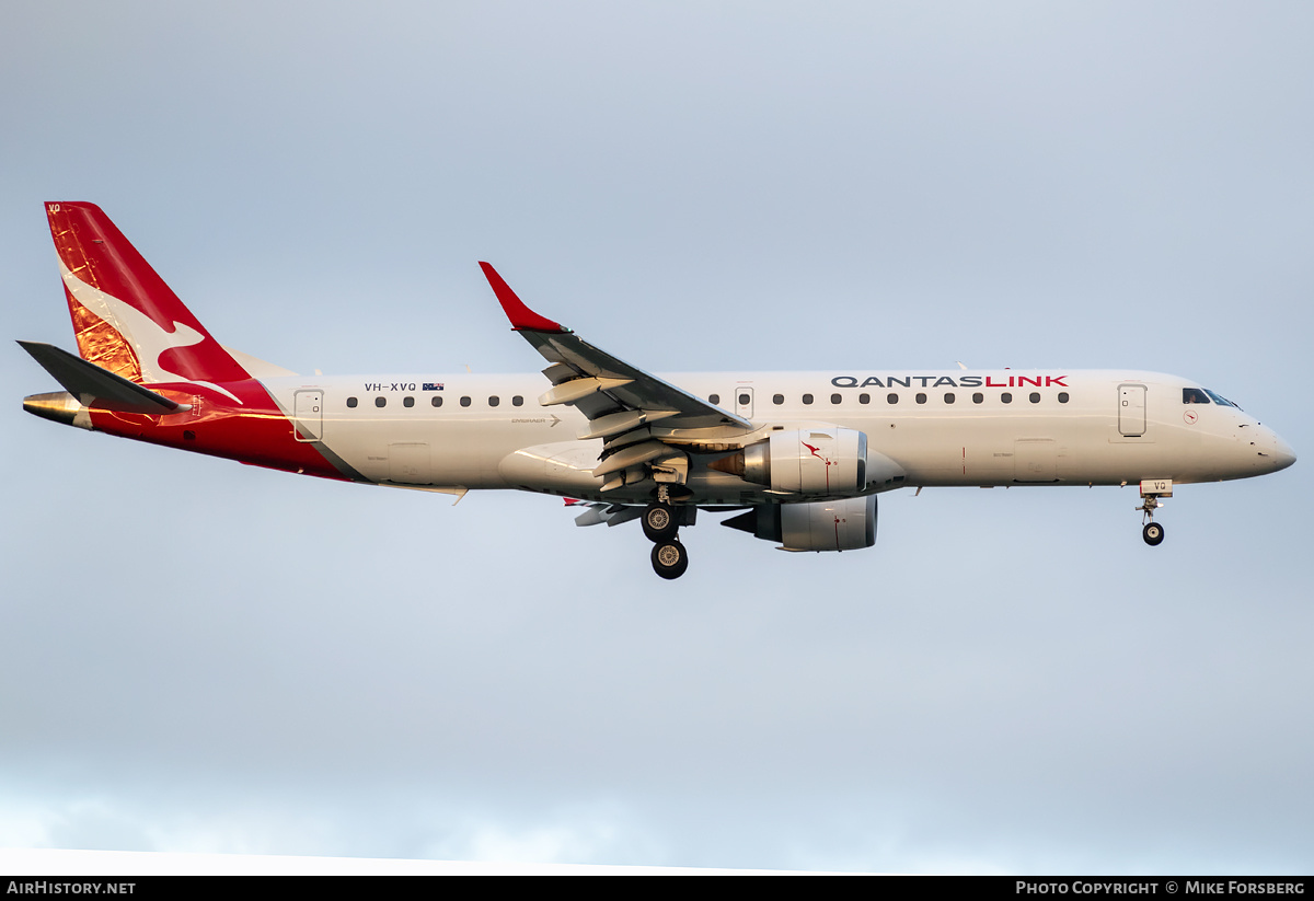 Aircraft Photo of VH-XVQ | Embraer 190AR (ERJ-190-100IGW) | QantasLink | AirHistory.net #845154