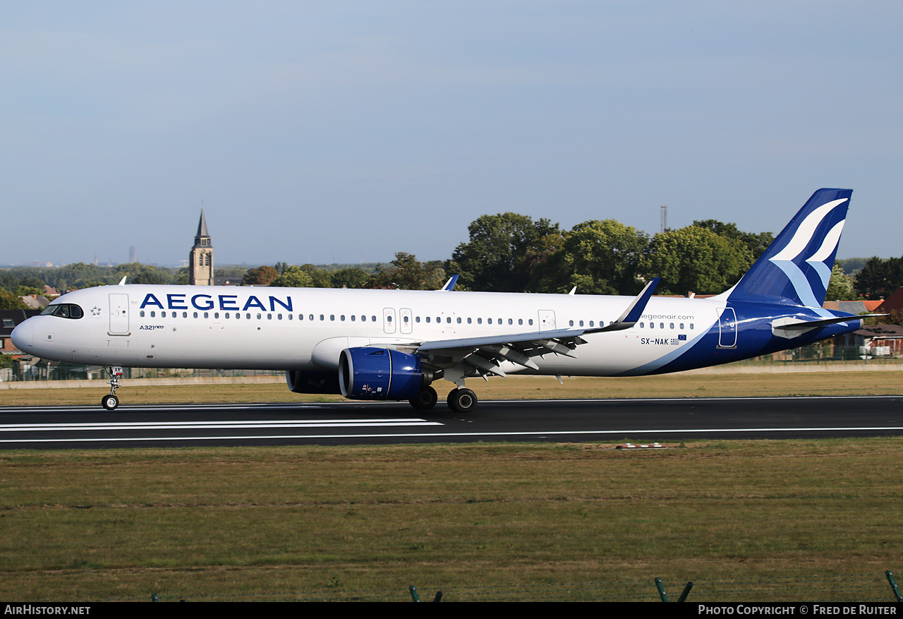 Aircraft Photo of SX-NAK | Airbus A321-271NX | Aegean Airlines | AirHistory.net #845454