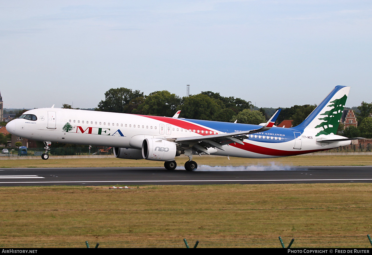 Aircraft Photo of T7-ME5 | Airbus A321-271NX | MEA - Middle East Airlines | AirHistory.net #845492