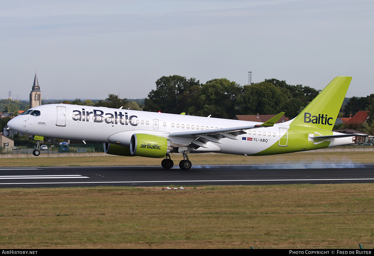 Aircraft Photo of YL-ABQ | Airbus A220-371 (BD-500-1A11) | AirBaltic | AirHistory.net #845494