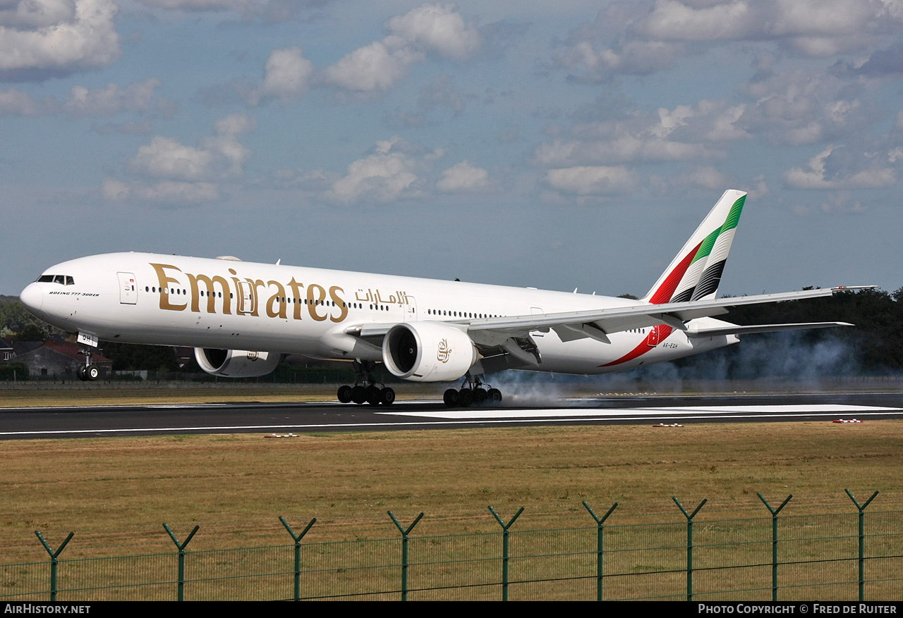 Aircraft Photo of A6-EQH | Boeing 777-300/ER | Emirates | AirHistory.net #845498