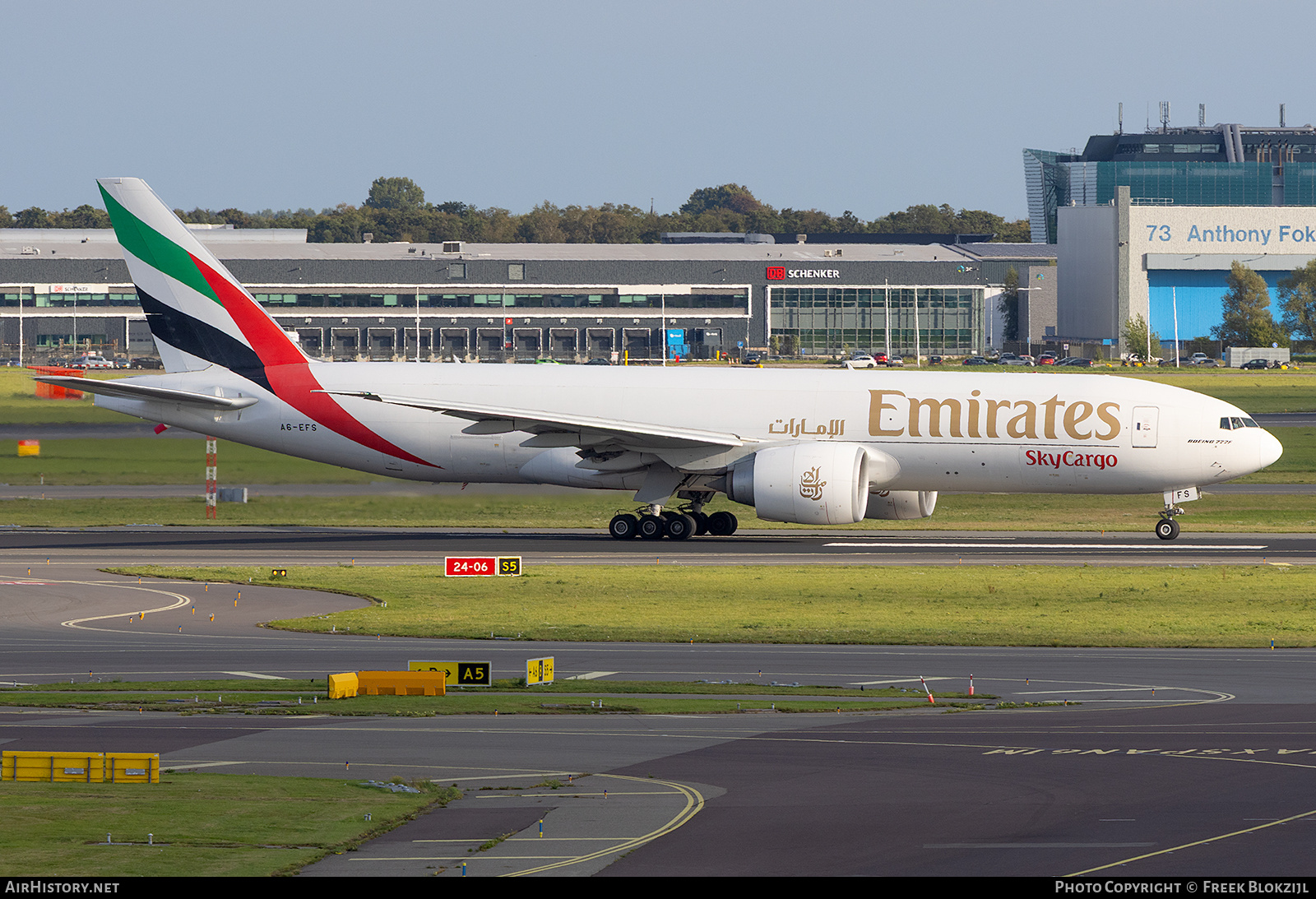 Aircraft Photo of A6-EFS | Boeing 777-F1H | Emirates SkyCargo | AirHistory.net #845562
