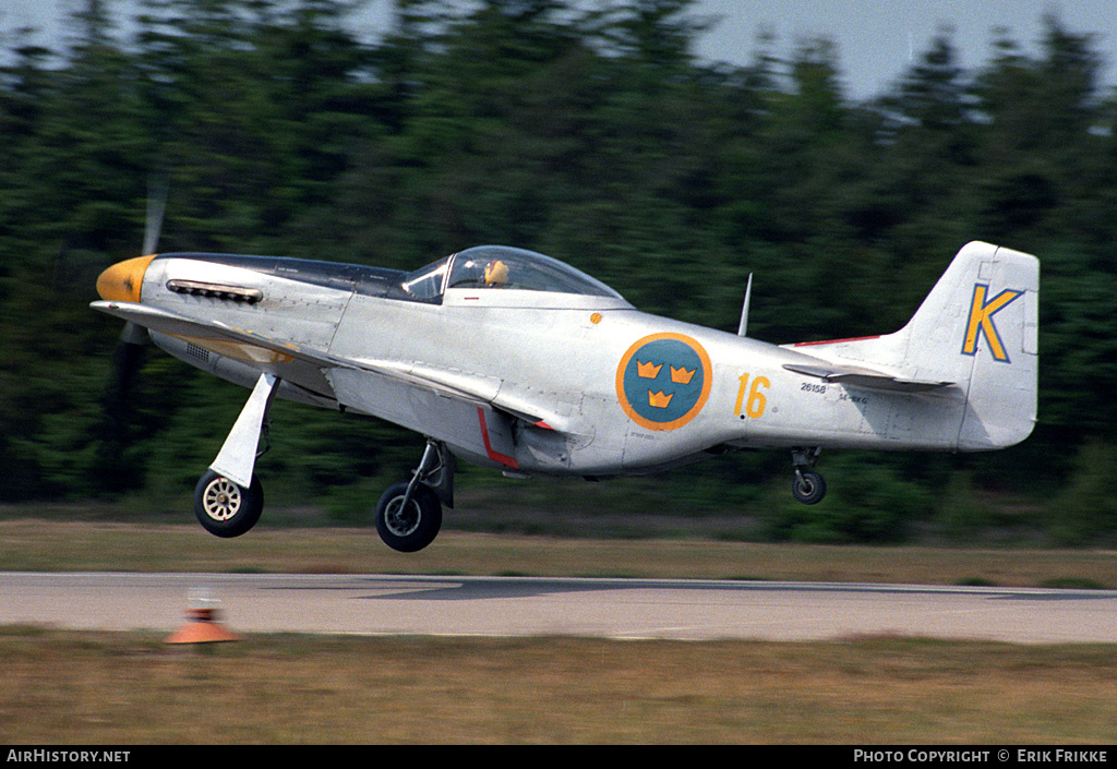 Aircraft Photo of SE-BKG / 26158 | North American P-51D Mustang | Sweden - Air Force | AirHistory.net #845620