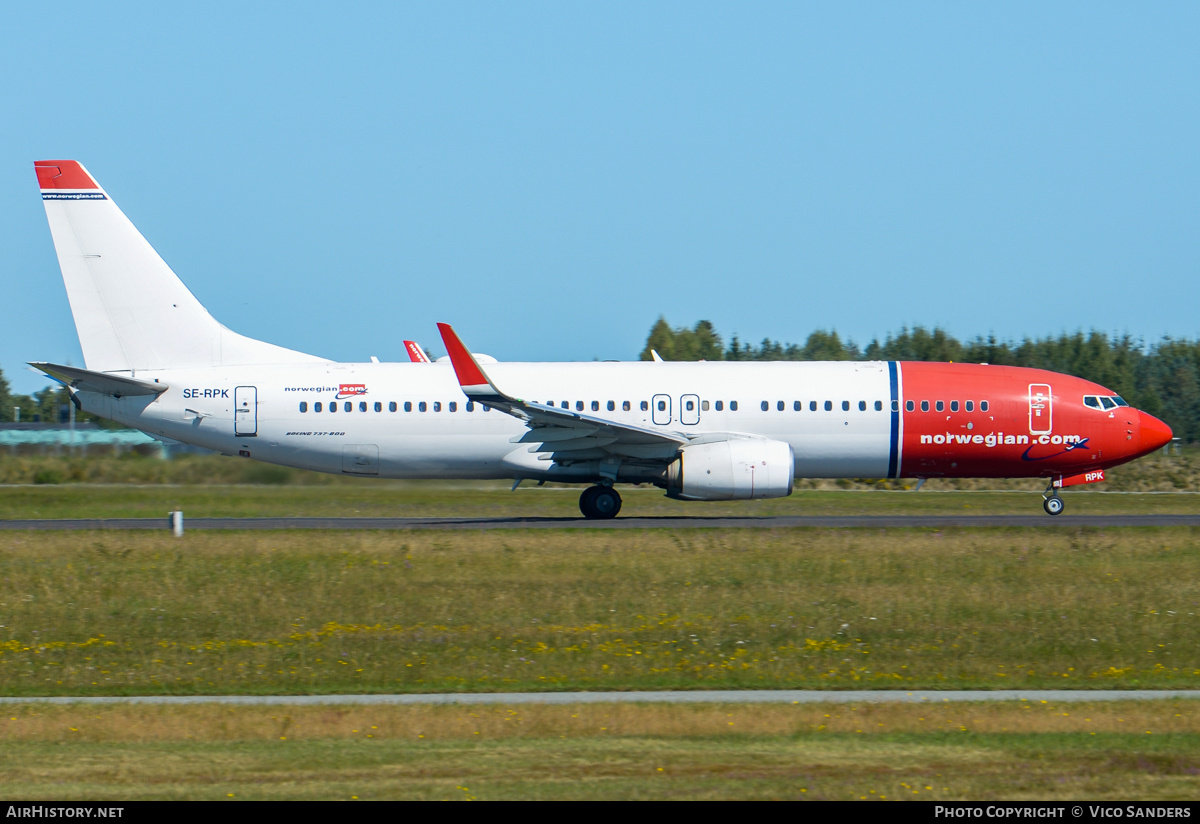 Aircraft Photo of SE-RPK | Boeing 737-8JP | Norwegian | AirHistory.net #845795