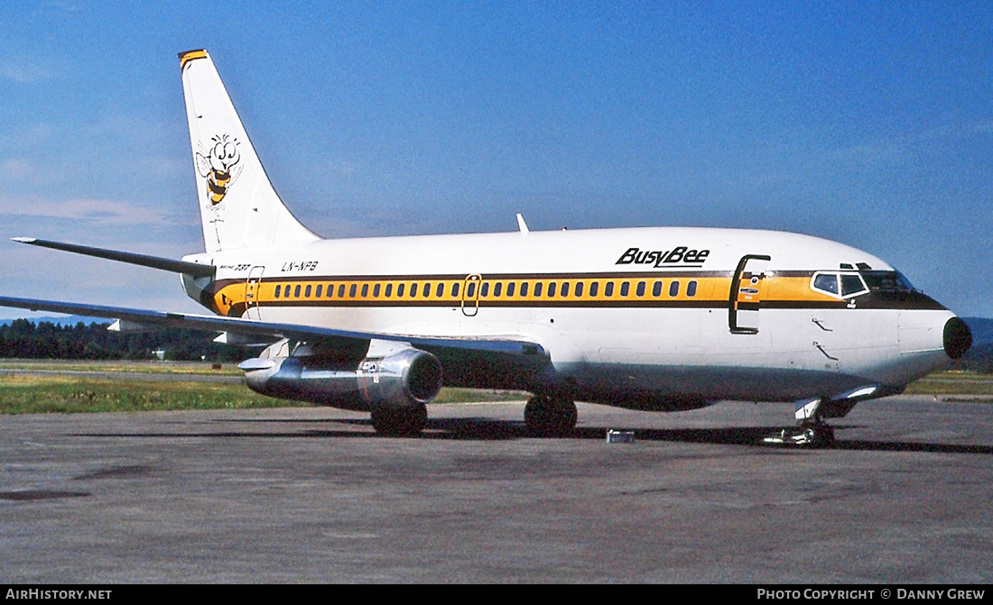 Aircraft Photo of LN-NPB | Boeing 737-2R4C/Adv | Busy Bee of Norway | AirHistory.net #845847