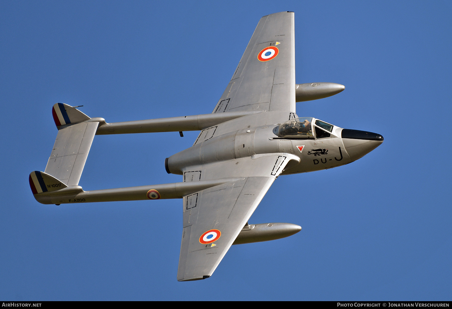Aircraft Photo of F-AZOO / 10017 | De Havilland D.H. 100 Vampire FB6 | France - Air Force | AirHistory.net #846087