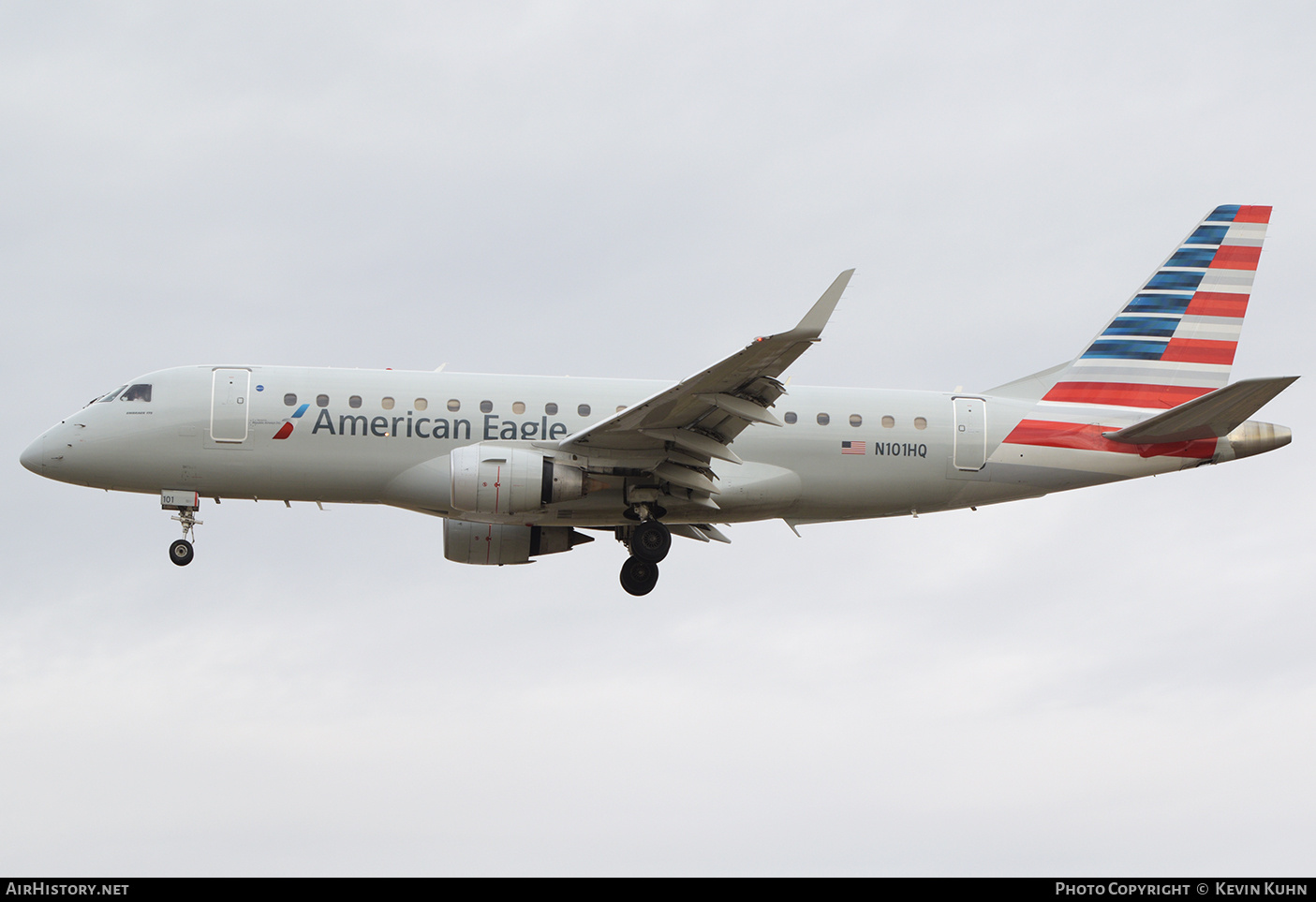Aircraft Photo of N101HQ | Embraer 175LR (ERJ-170-200LR) | American Eagle | AirHistory.net #846206