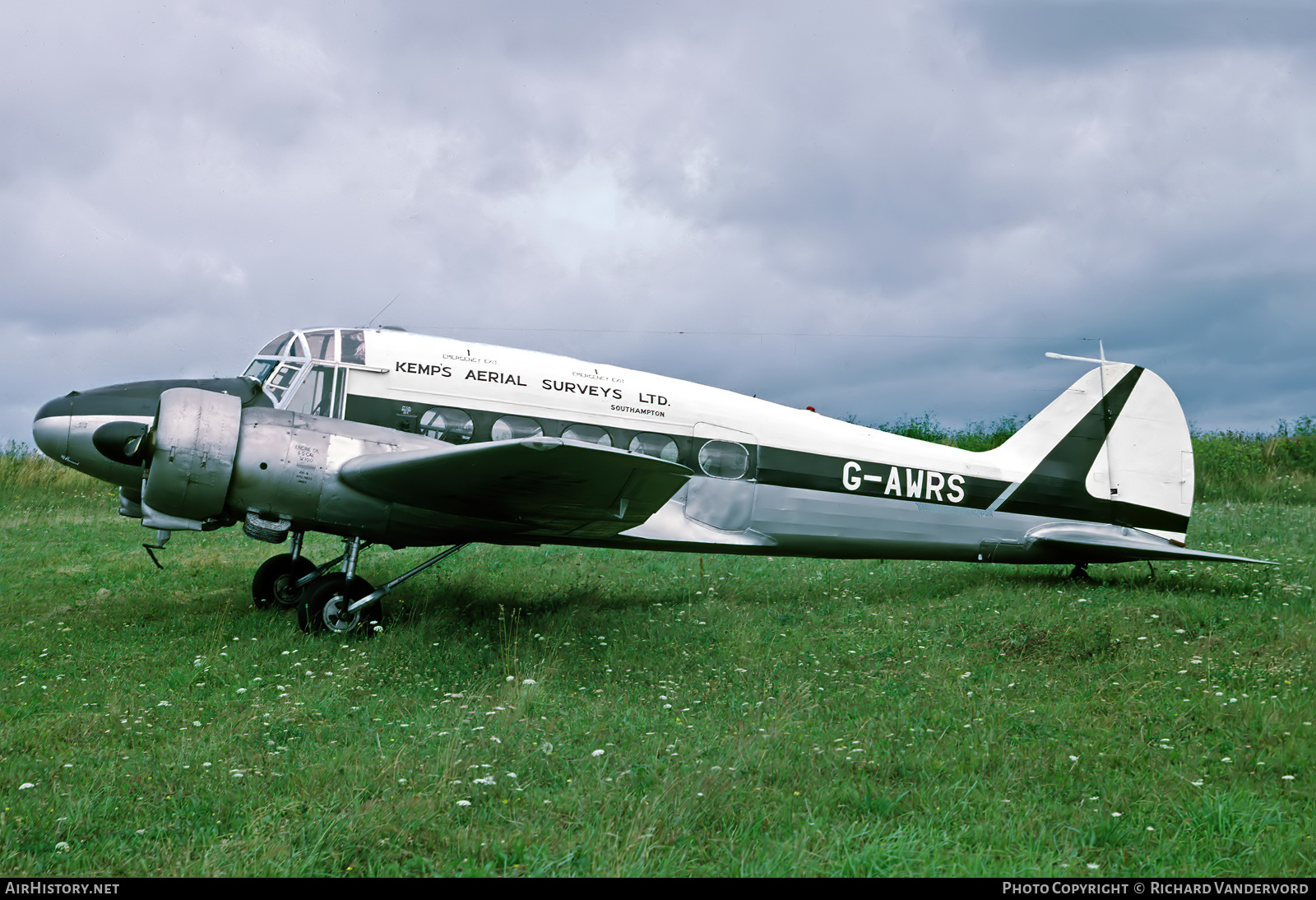 Aircraft Photo of G-AWRS | Avro 19 Srs.2 Anson | Kemp's Aerial Surveys | AirHistory.net #846258