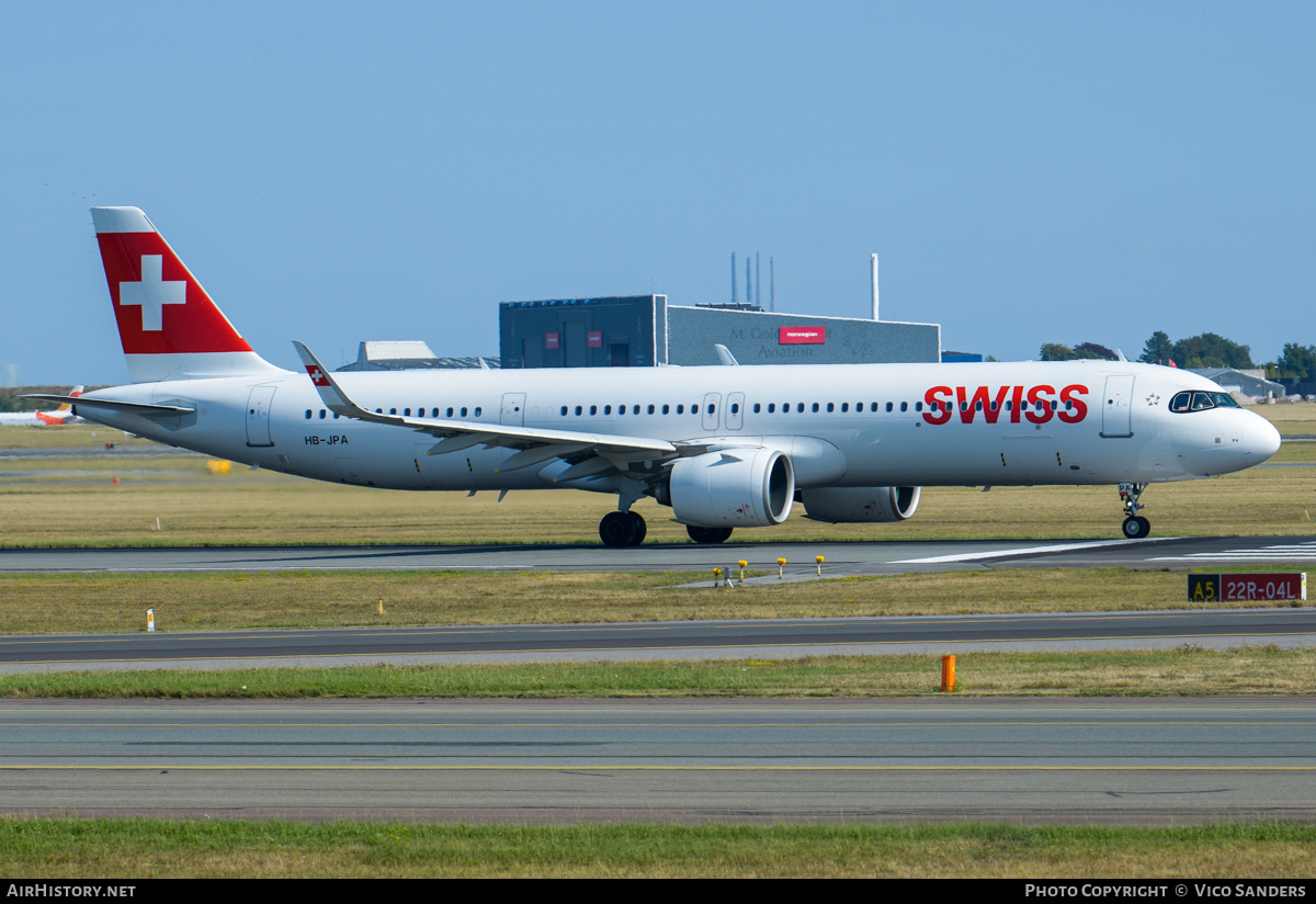 Aircraft Photo of HB-JPA | Airbus A321-271NX | Swiss International Air Lines | AirHistory.net #846290