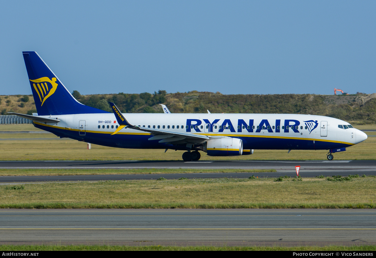 Aircraft Photo of 9H-QDD | Boeing 737-800 | Ryanair | AirHistory.net #846303