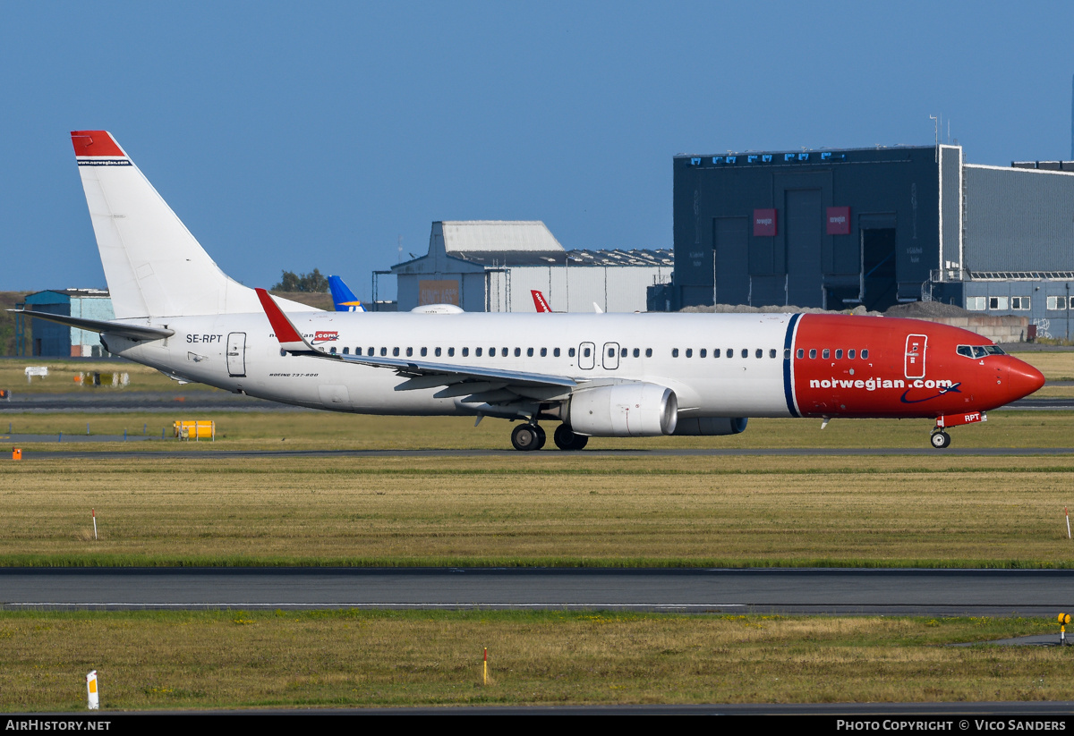 Aircraft Photo of SE-RPT | Boeing 737-8JP | Norwegian | AirHistory.net #846772