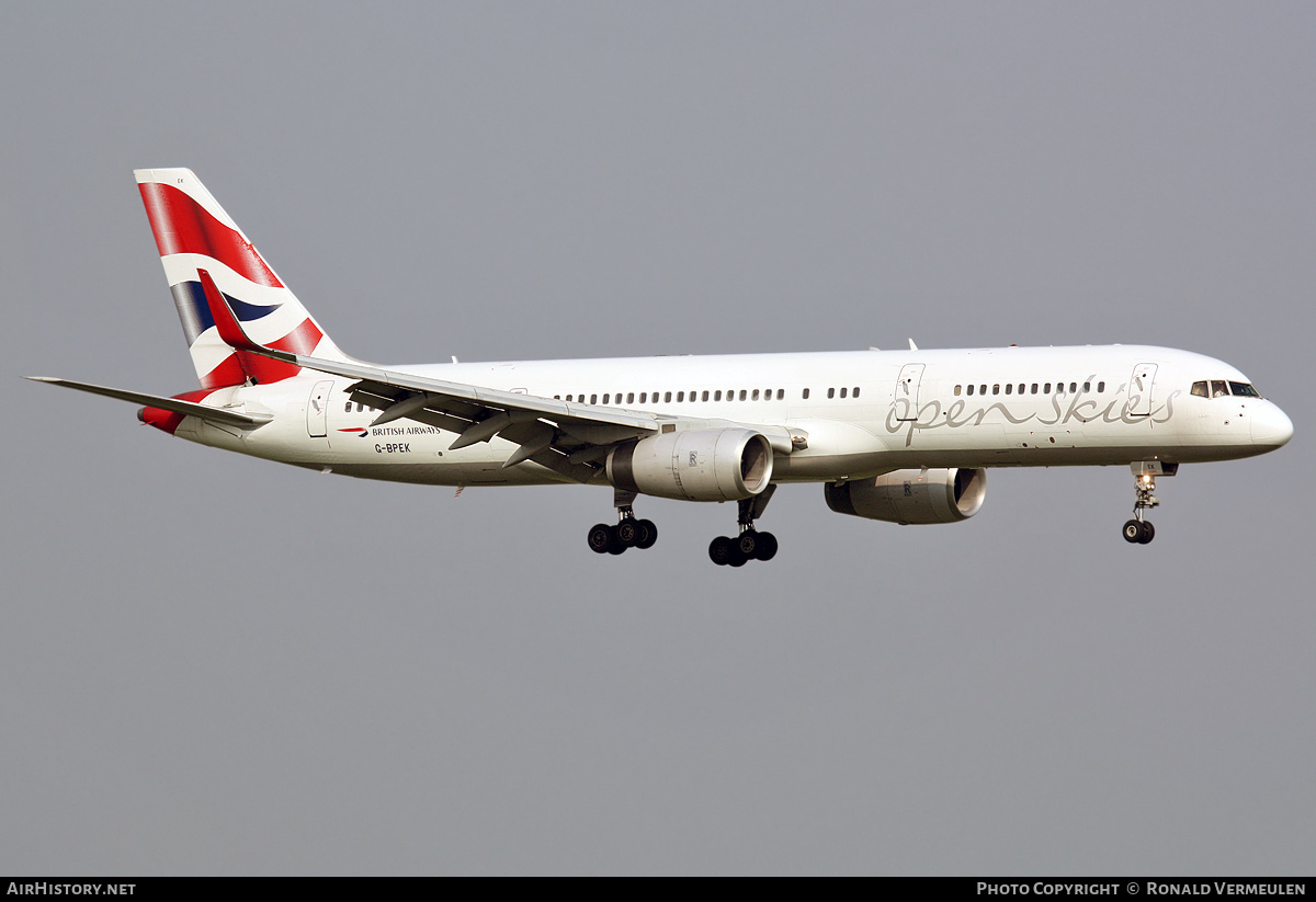 Aircraft Photo of G-BPEK | Boeing 757-236 | OpenSkies | AirHistory.net #846826