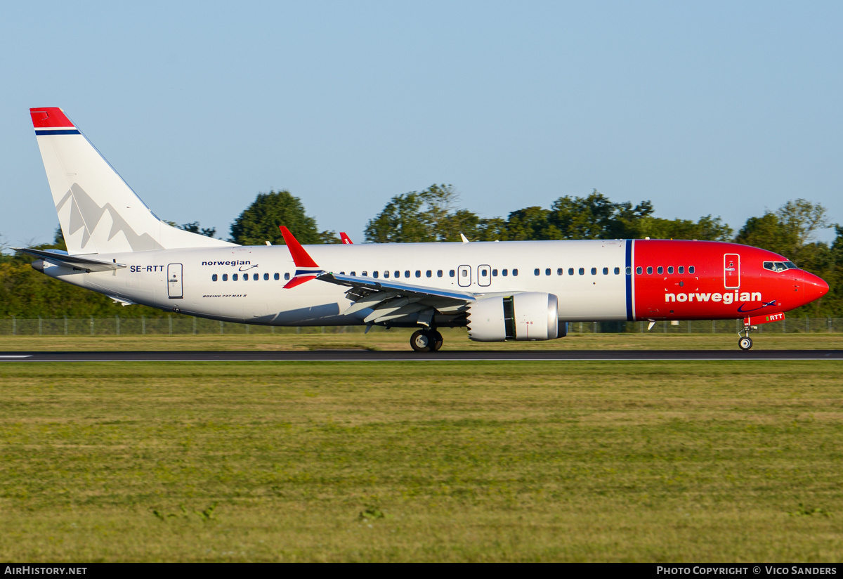 Aircraft Photo of SE-RTT | Boeing 737-8 Max 8 | Norwegian | AirHistory.net #847173