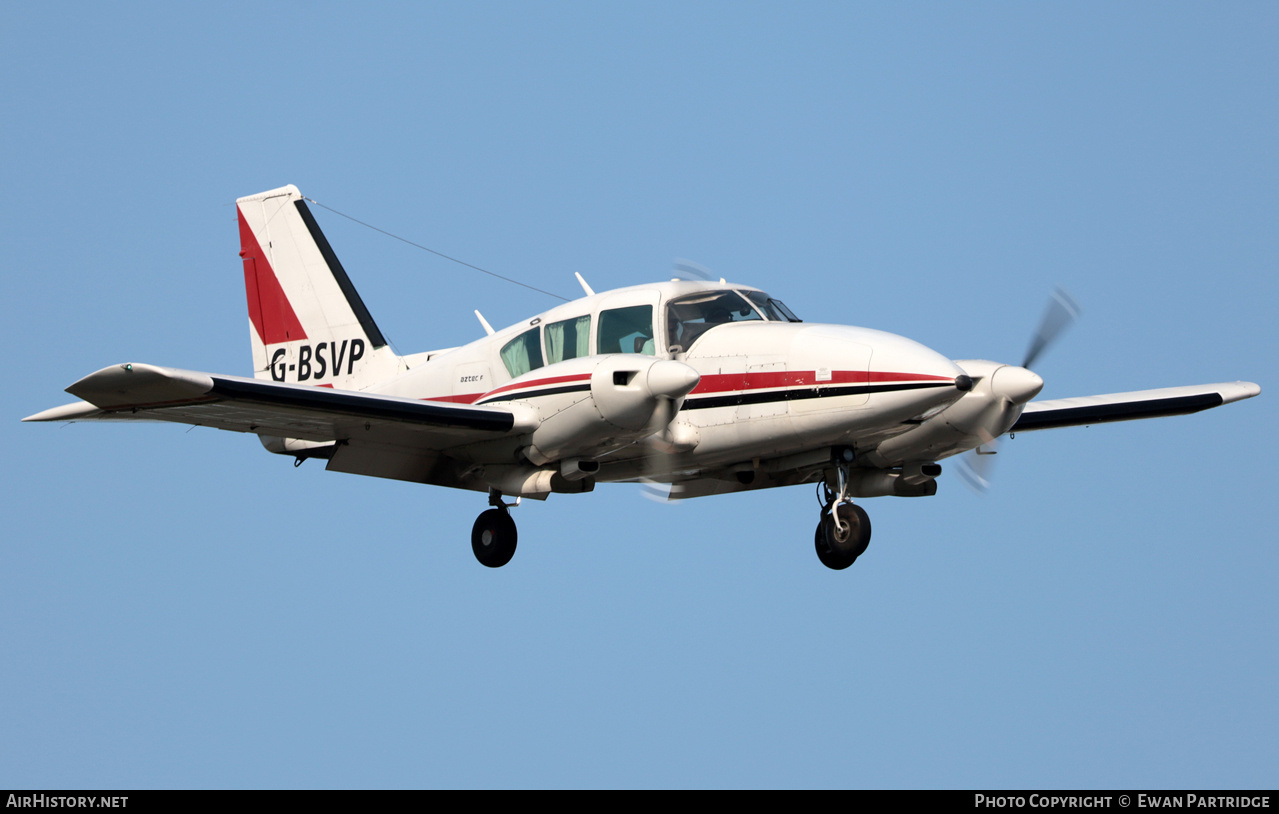 Aircraft Photo of G-BSVP | Piper PA-23-250 Aztec F | AirHistory.net #847214
