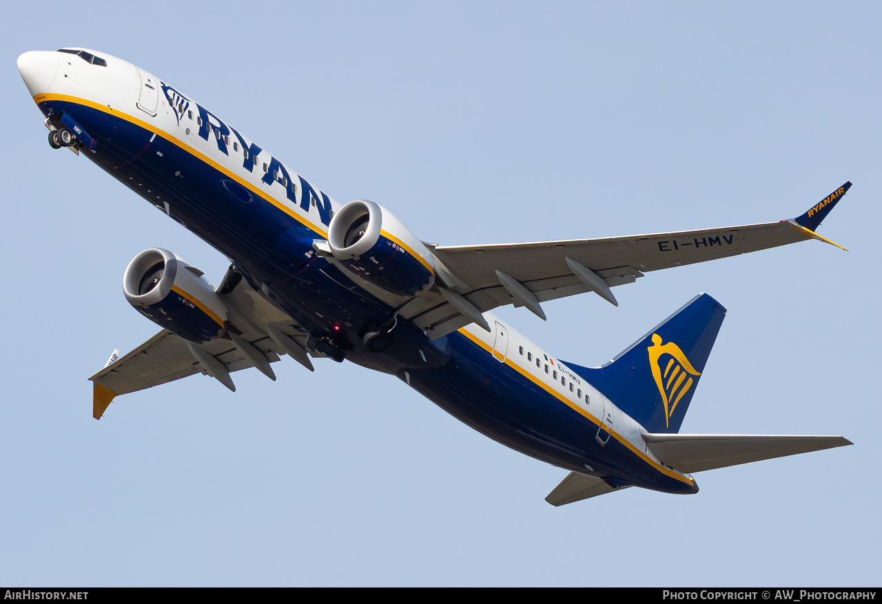 Aircraft Photo of EI-HMV | Boeing 737-8200 Max 200 | Ryanair | AirHistory.net #847414