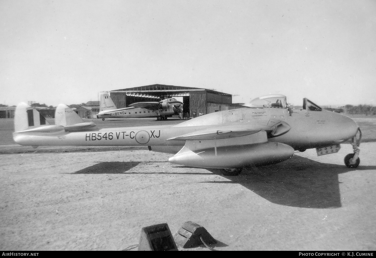 Aircraft Photo of HB546 | De Havilland D.H. 100 Vampire F3 | India - Air Force | AirHistory.net #847495