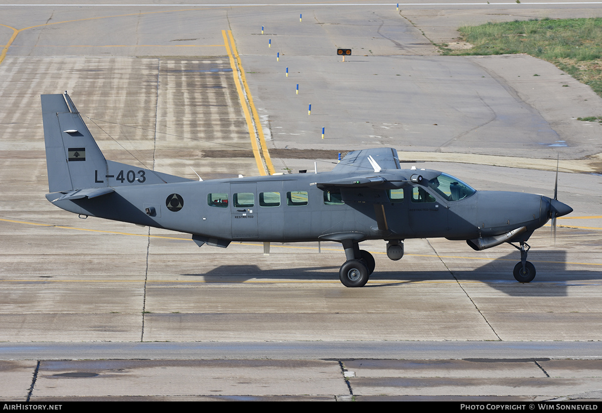 Aircraft Photo of L-403 | Cessna AC-208B Combat Caravan | Lebanon - Air Force | AirHistory.net #847683