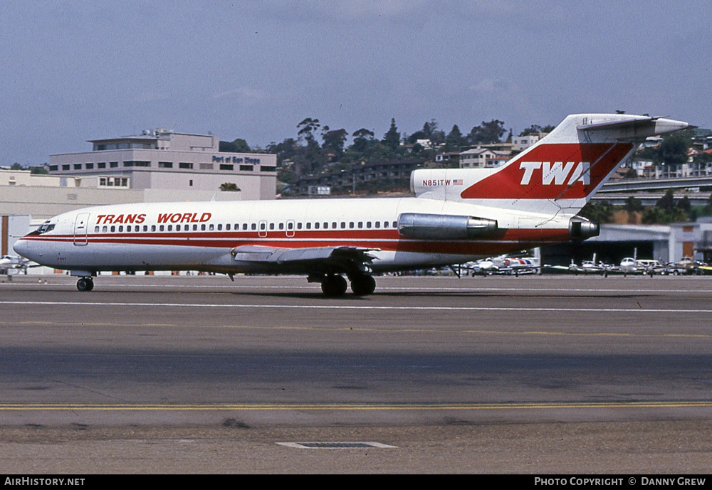 Aircraft Photo of N851TW | Boeing 727-31 | Trans World Airlines - TWA | AirHistory.net #847996