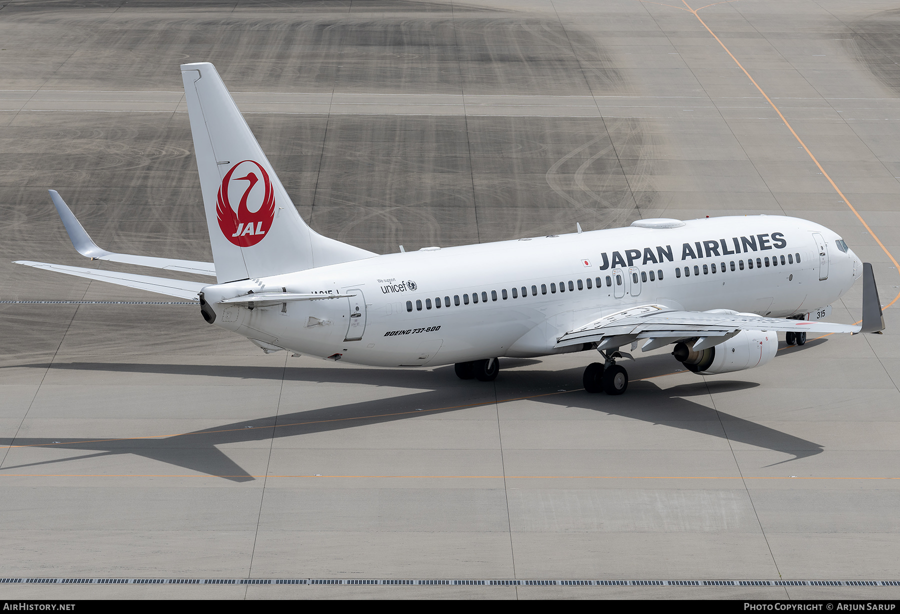 Aircraft Photo of JA315J | Boeing 737-846 | Japan Airlines - JAL | AirHistory.net #848067