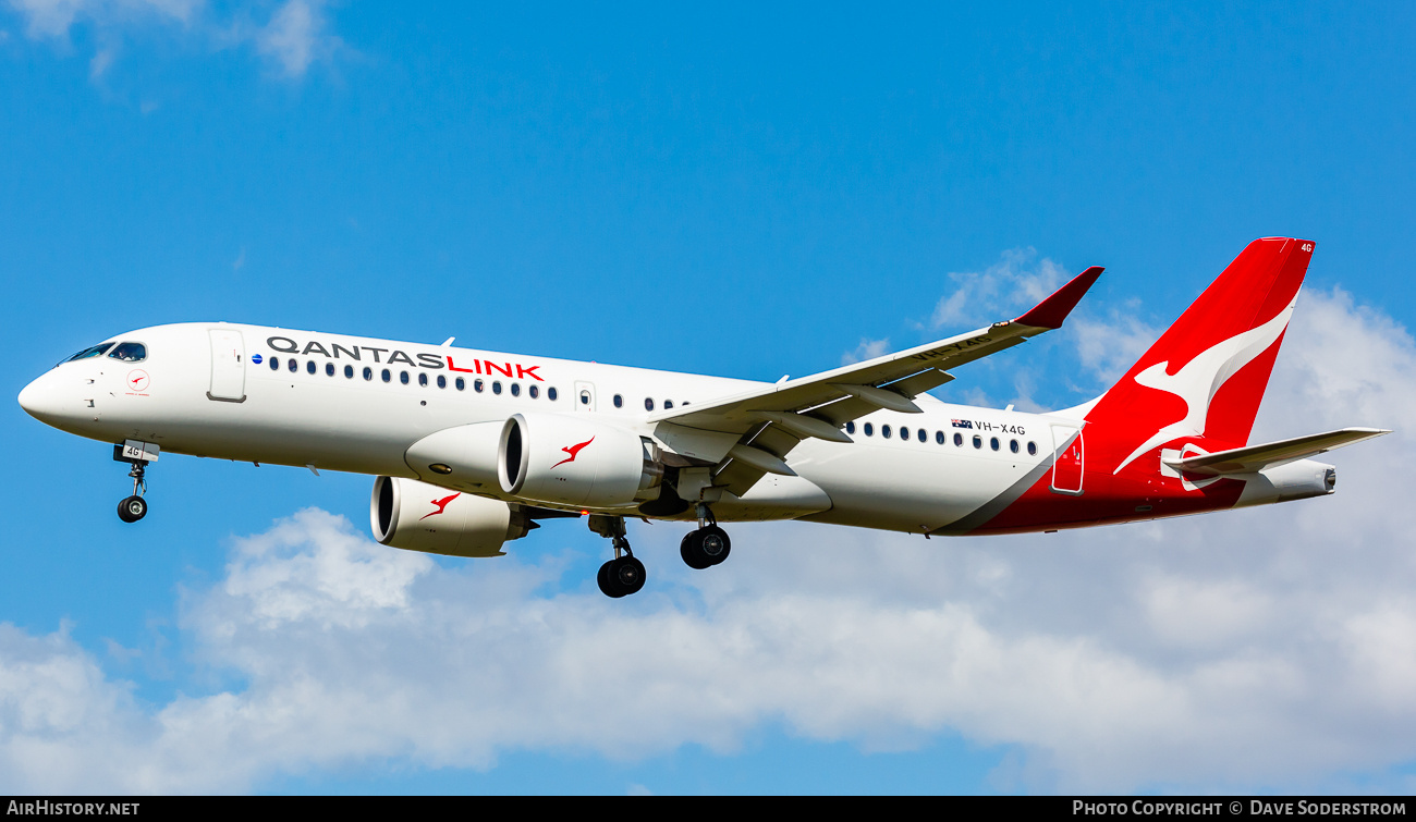 Aircraft Photo of VH-X4G | Airbus A220-300 (BD-500-1A11) | QantasLink | AirHistory.net #848248
