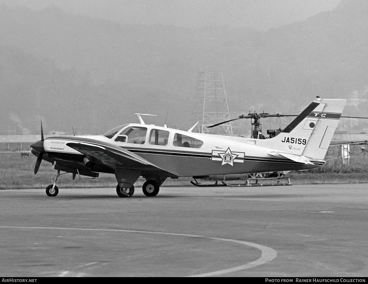 Aircraft Photo of JA5159 | Beech 56TC Turbo Baron | Mainichi Shimbun | AirHistory.net #848260