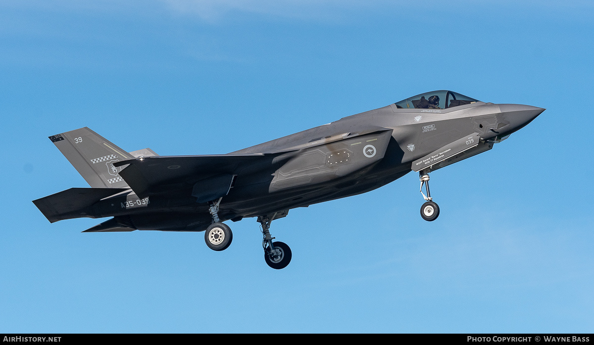 Aircraft Photo of A35-039 | Lockheed Martin F-35A Lightning II | Australia - Air Force | AirHistory.net #848371