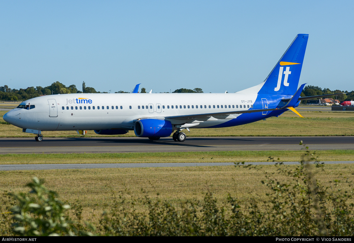 Aircraft Photo of OY-JYB | Boeing 737-8KN | Jettime | AirHistory.net #848749