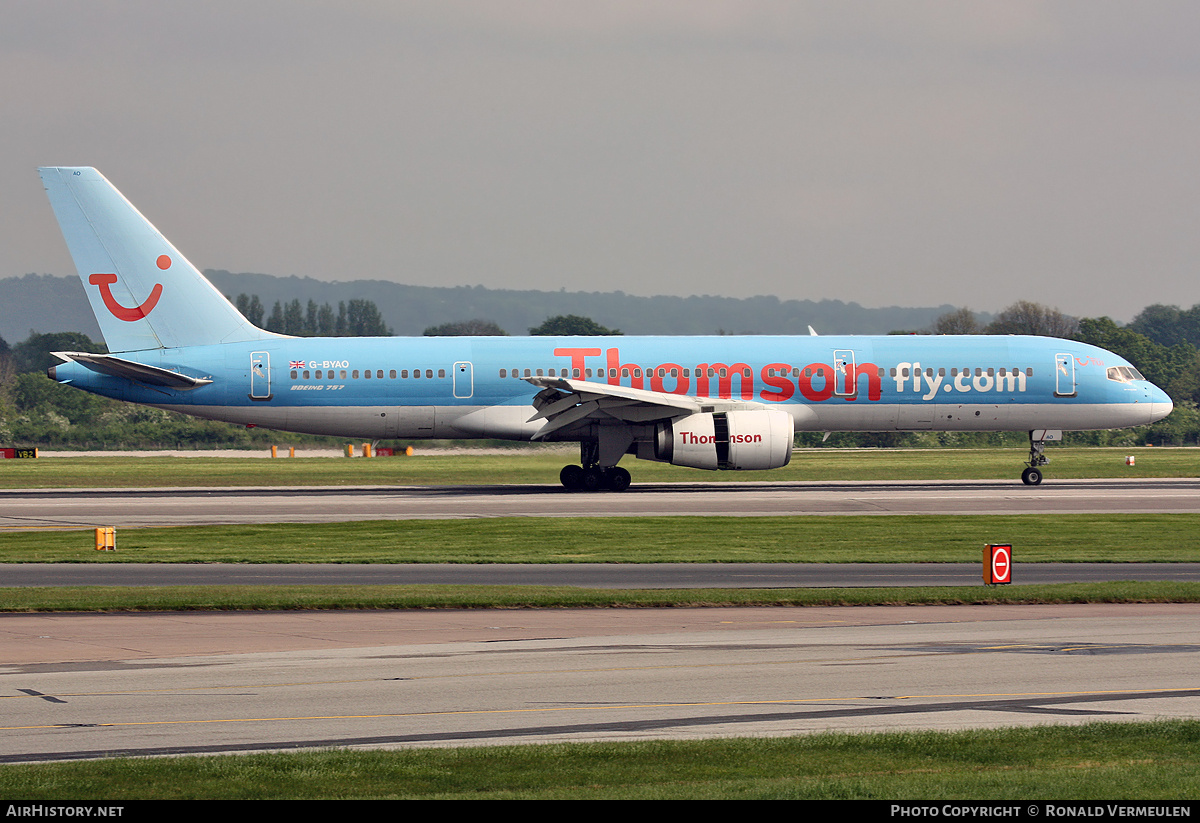 Aircraft Photo of G-BYAO | Boeing 757-204 | Thomsonfly | AirHistory.net #848826