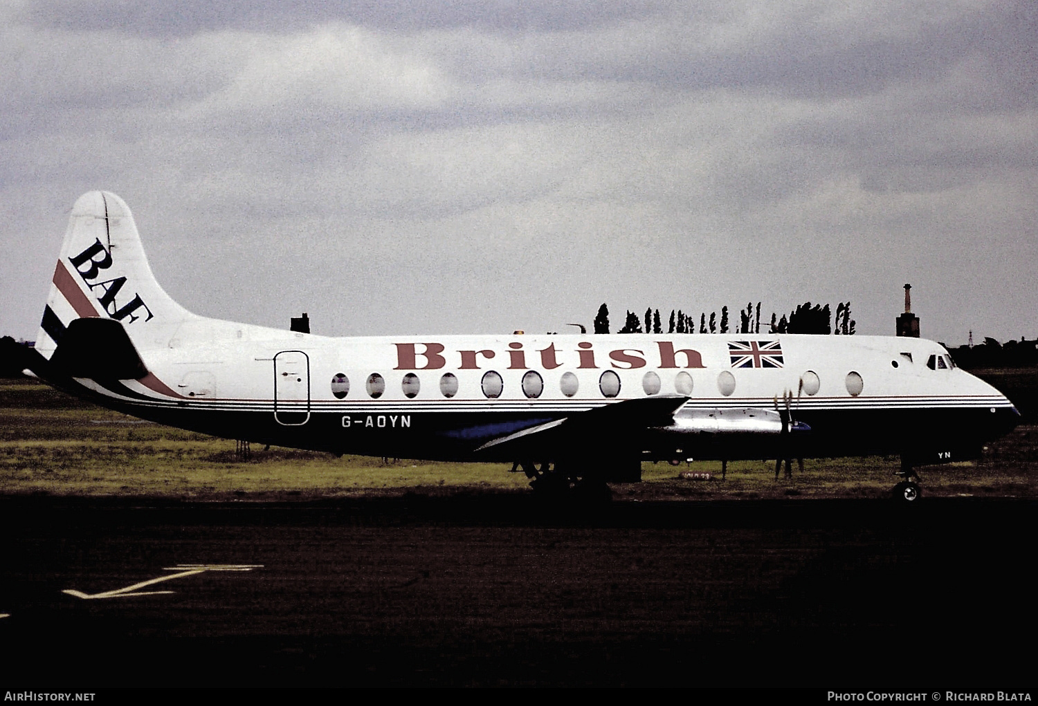 Aircraft Photo of G-AOYN | Vickers 806 Viscount | British Air Ferries - BAF | AirHistory.net #848982