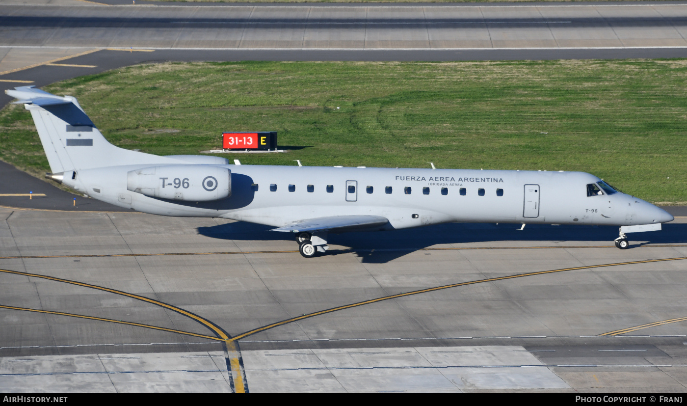 Aircraft Photo of T-96 | Embraer ERJ-140LR (EMB-135KL) | Argentina - Air Force | AirHistory.net #849088