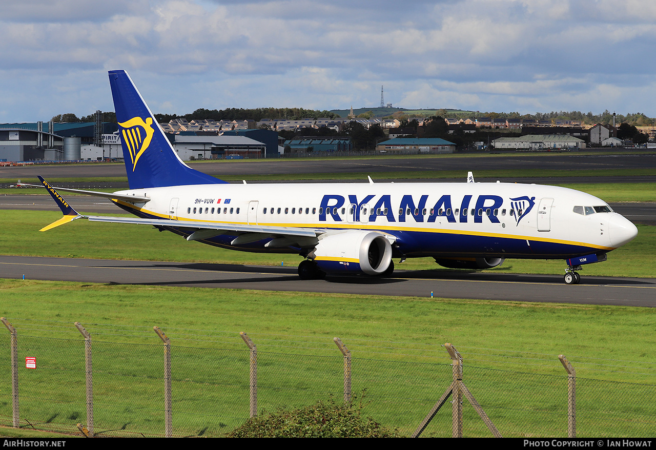 Aircraft Photo of 9H-VUW | Boeing 737-8200 Max 200 | Ryanair | AirHistory.net #849173