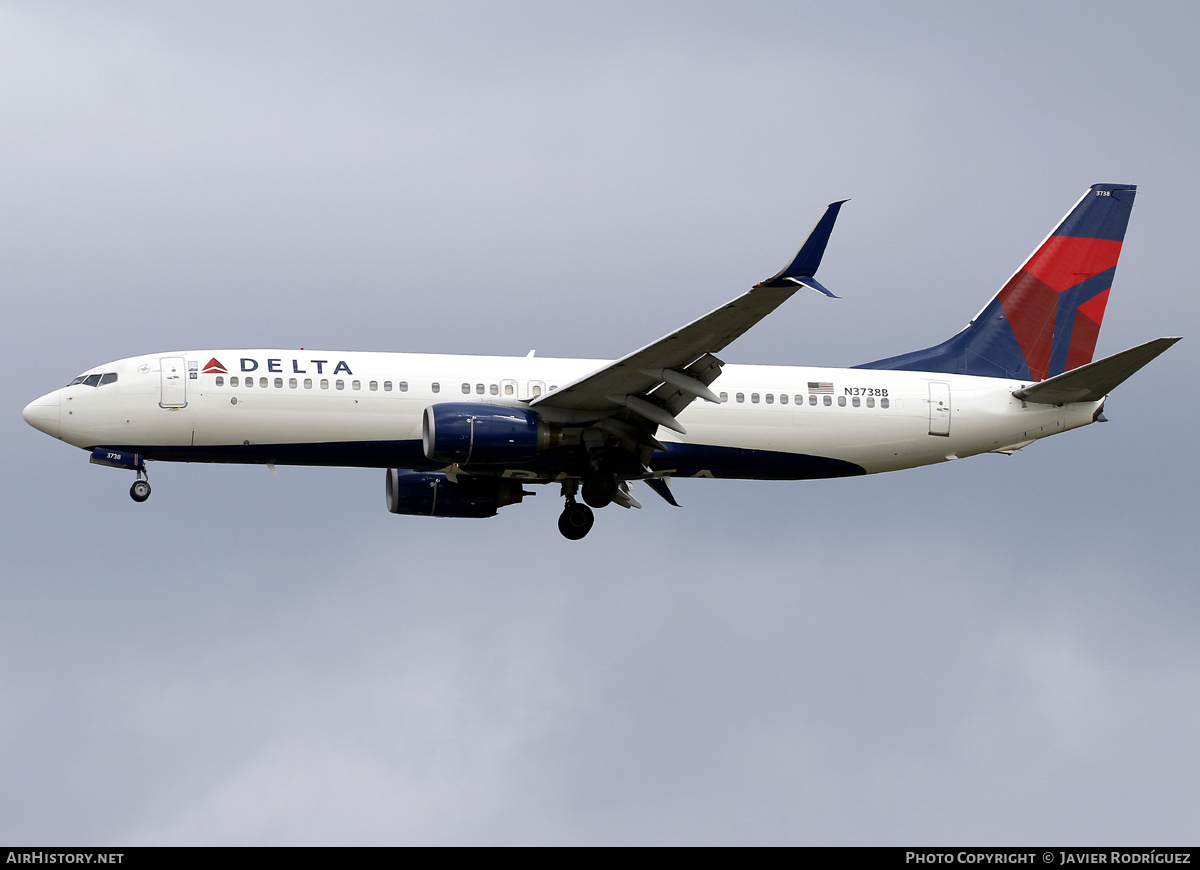 Aircraft Photo of N3738B | Boeing 737-832 | Delta Air Lines | AirHistory.net #849179