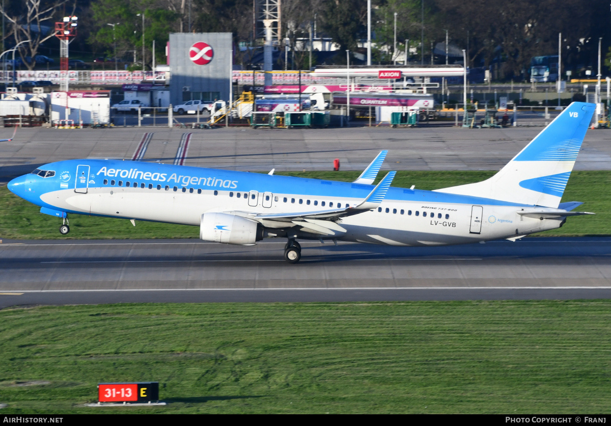 Aircraft Photo of LV-GVB | Boeing 737-800 | Aerolíneas Argentinas | AirHistory.net #849601