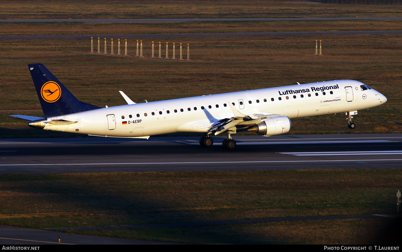 Aircraft Photo of D-AEBP | Embraer 195LR (ERJ-190-200LR) | Lufthansa Regional | AirHistory.net #849917