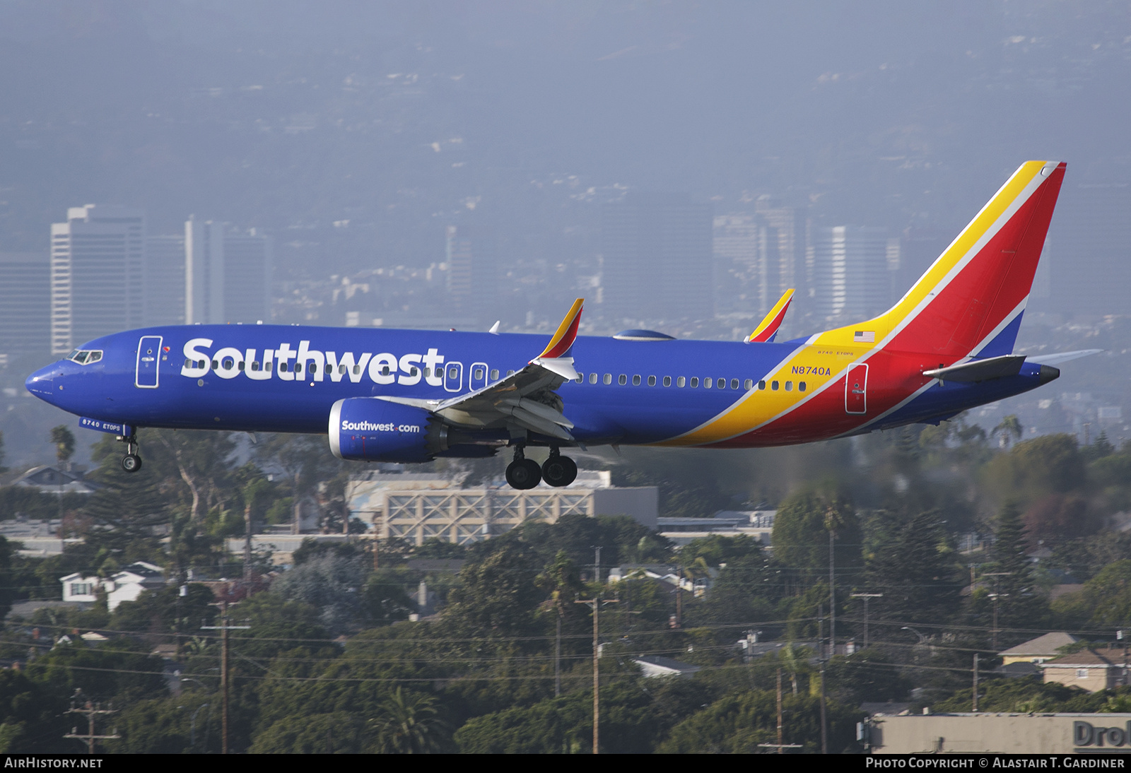 Aircraft Photo of N8740A | Boeing 737-8 Max 8 | Southwest Airlines | AirHistory.net #849997