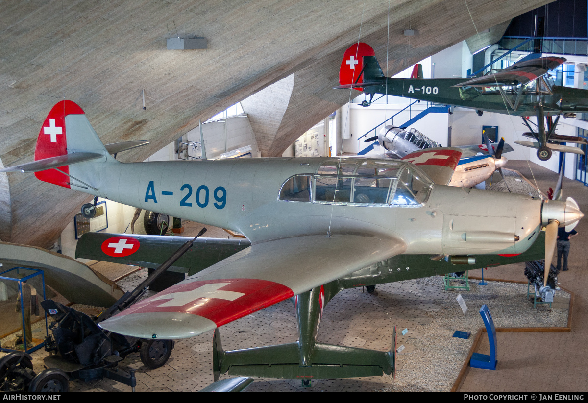 Aircraft Photo of A-209 | Messerschmitt Bf-108B-2 Taifun | Switzerland - Air Force | AirHistory.net #850003