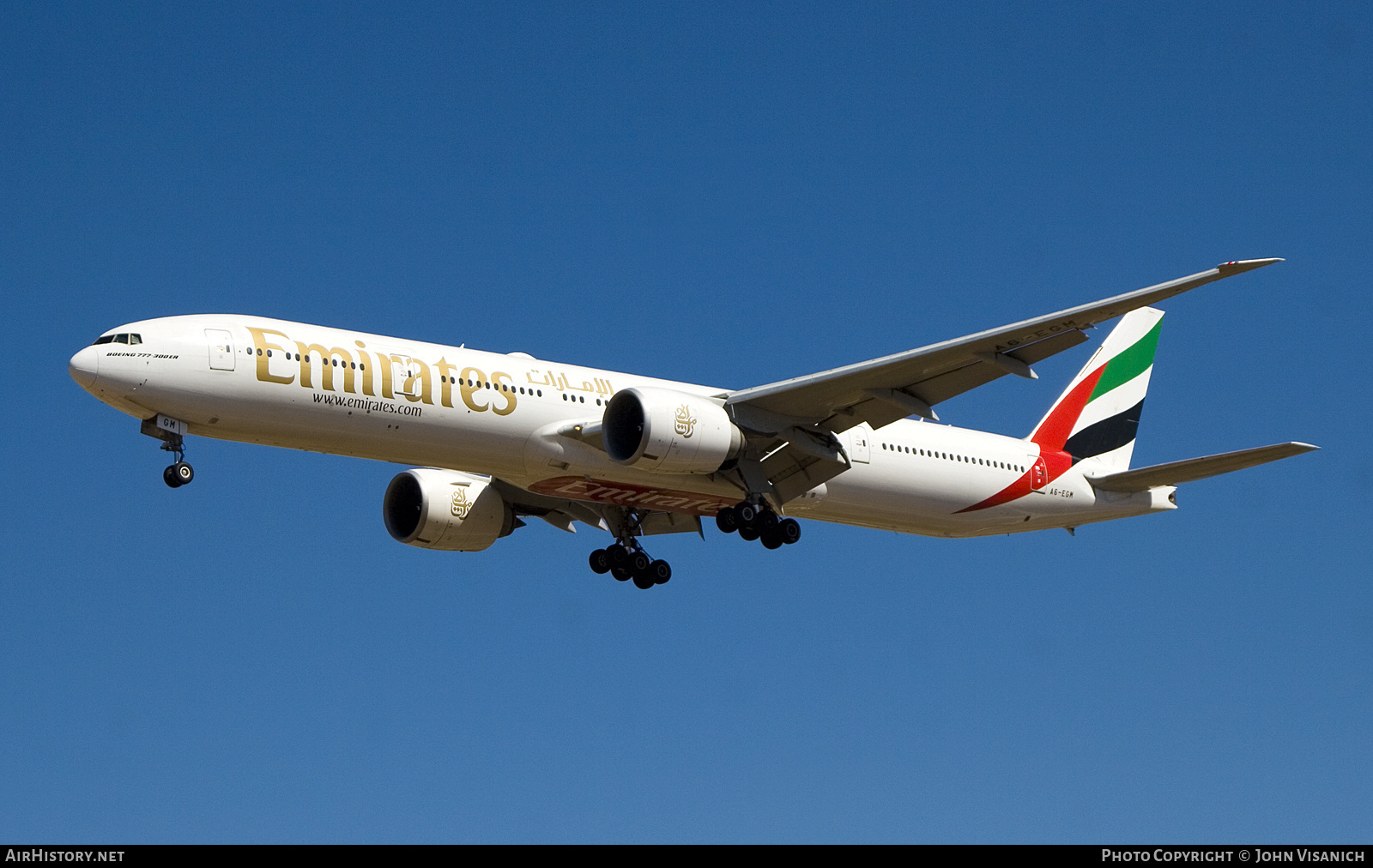 Aircraft Photo of A6-EGM | Boeing 777-31H/ER | Emirates | AirHistory.net #850014