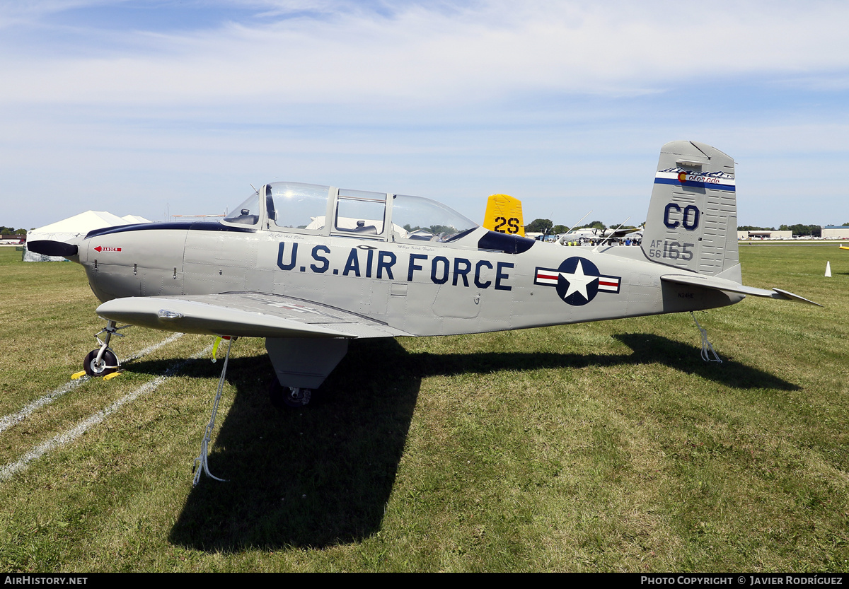 Aircraft Photo of N34HE / AF56-165 | Beech T-34B Mentor | USA - Air Force | AirHistory.net #850067
