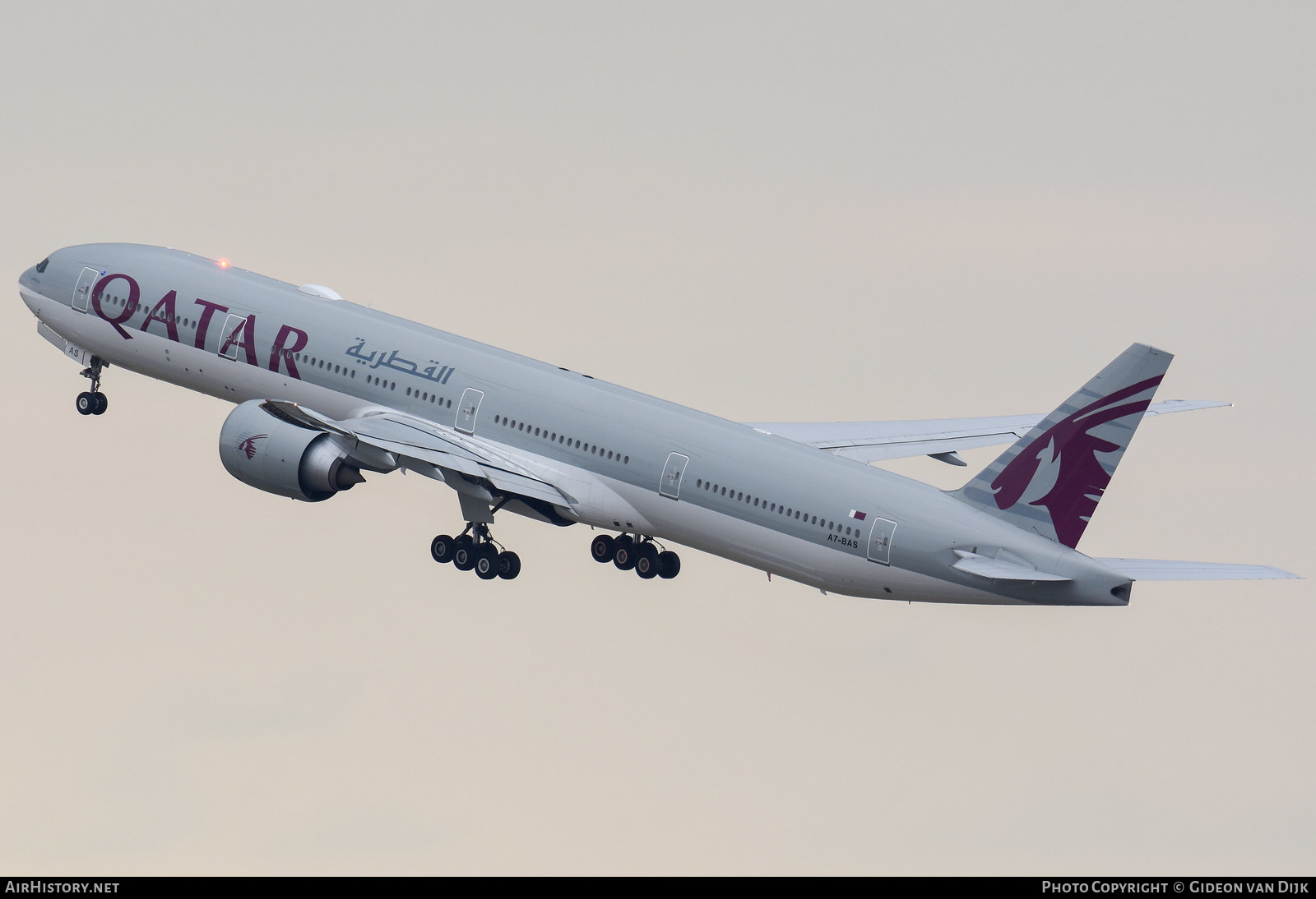 Aircraft Photo of A7-BAS | Boeing 777-3DZ/ER | Qatar Airways | AirHistory.net #850153