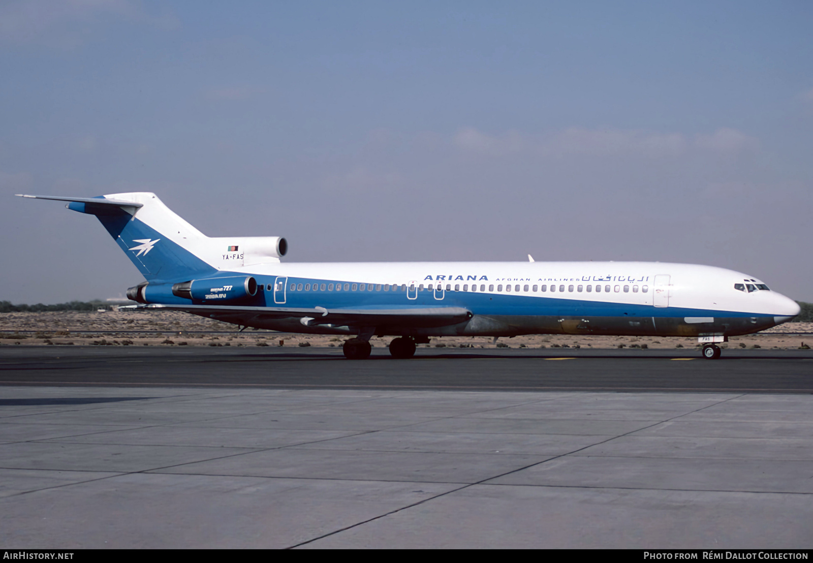 Aircraft Photo of YA-FAS | Boeing 727-223/Adv | Ariana Afghan Airlines | AirHistory.net #850270