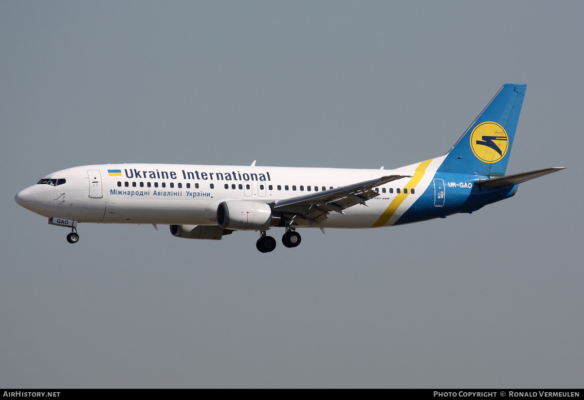 Aircraft Photo of UR-GAO | Boeing 737-4Z9 | Ukraine International Airlines | AirHistory.net #850284