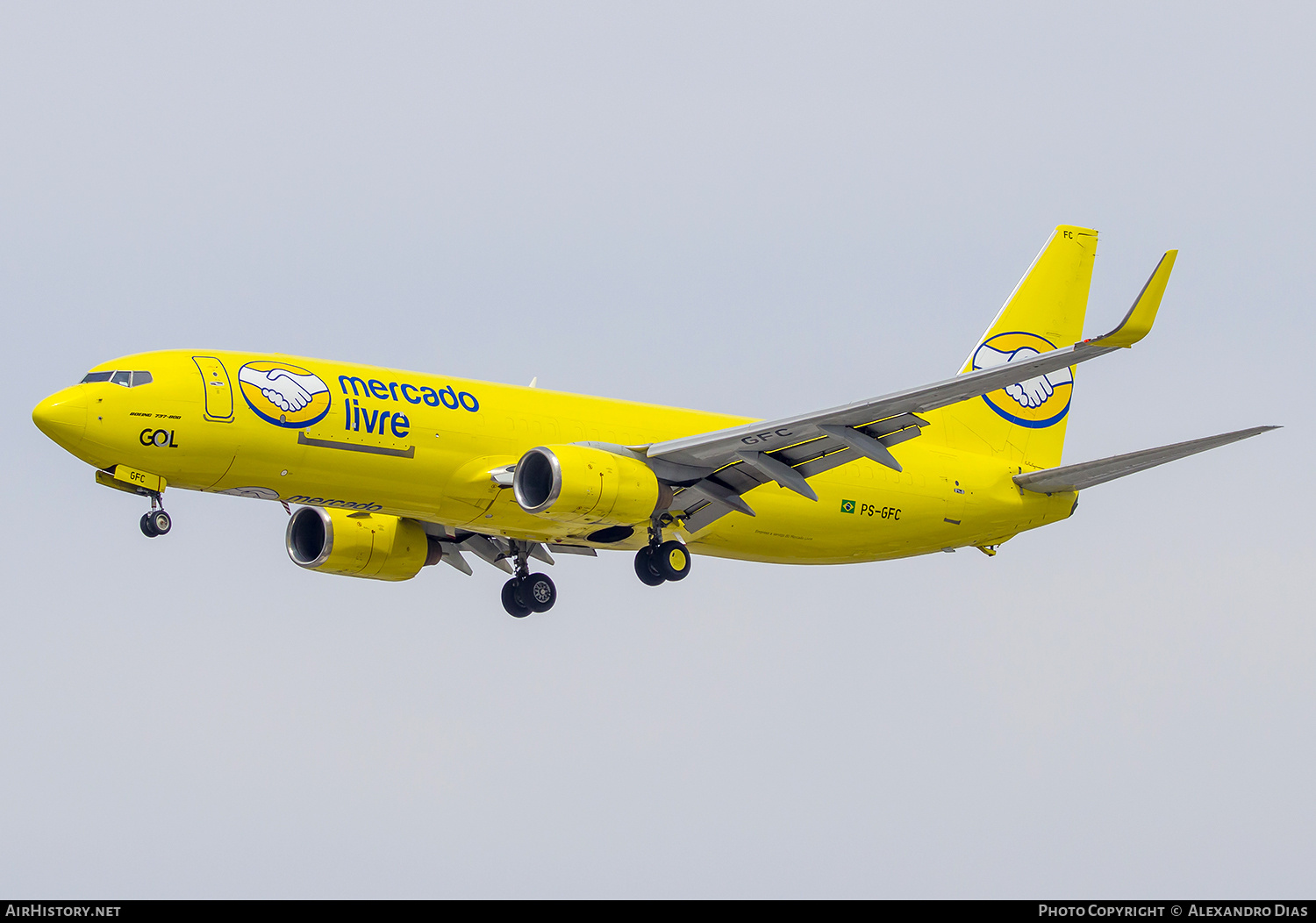 Aircraft Photo of PS-GFC | Boeing 737-8EH(BCF) | Mercado Livre | AirHistory.net #850391
