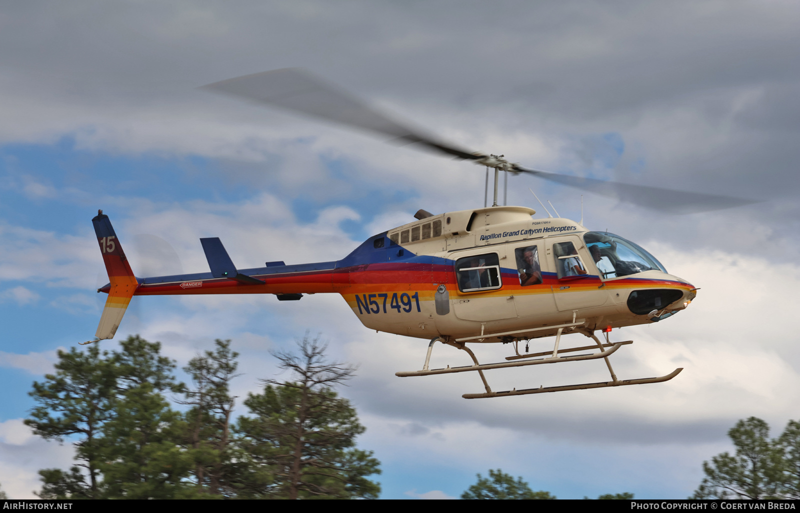 Aircraft Photo of N57491 | Bell 206L-1 LongRanger II | Papillon Grand Canyon Helicopters | AirHistory.net #850605