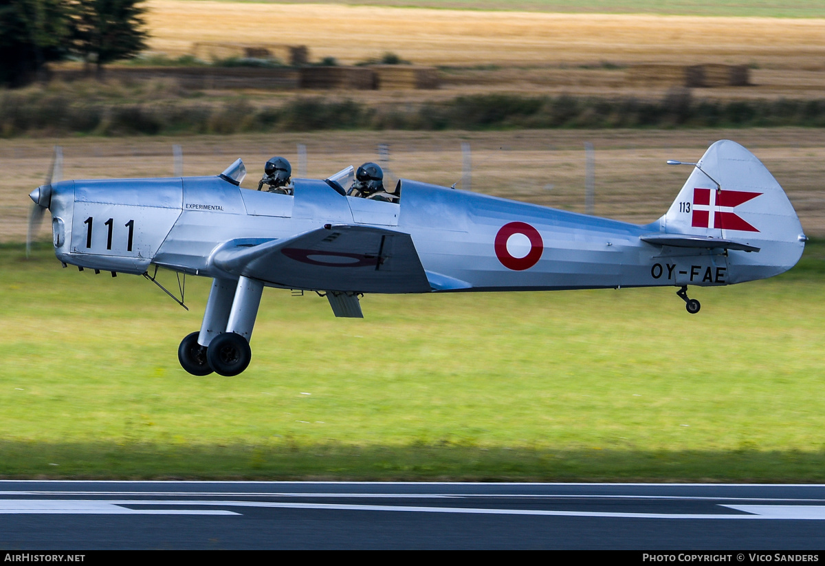 Aircraft Photo of OY-FAE / 11-111 | SAI KZ-II Trainer | Denmark - Air Force | AirHistory.net #850685