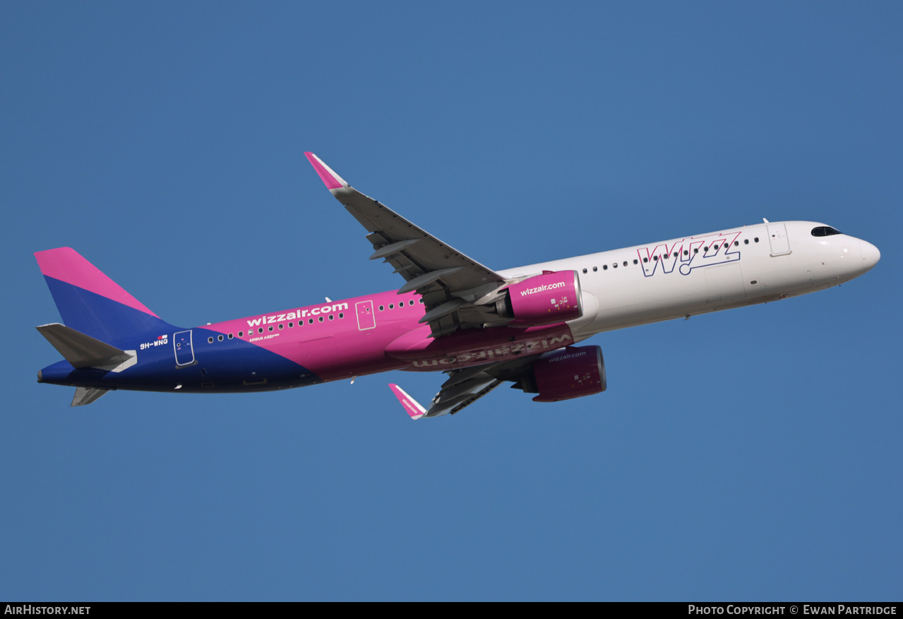 Aircraft Photo of 9H-WNQ | Airbus A321-271NX | Wizz Air | AirHistory.net #850799
