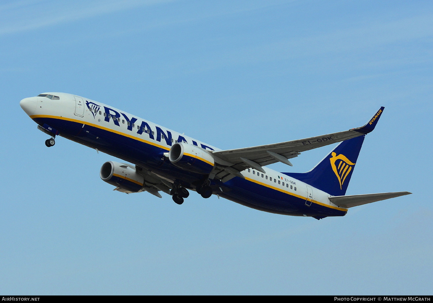 Aircraft Photo of EI-GDK | Boeing 737-800 | Ryanair | AirHistory.net #850810