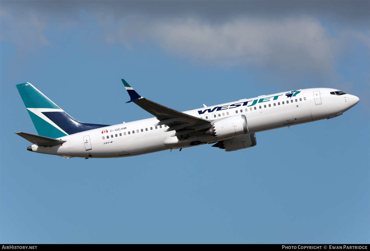 Aircraft Photo of C-GCAM | Boeing 737-8 Max 8 | WestJet | AirHistory.net #850849